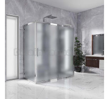 Душевой уголок Kubele DE019R2U-MAT-CH 120х80 см, профиль хром