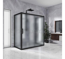 Душевой уголок Kubele DE019R2U-MAT-BLMT 120х100 см, профиль матовый черный