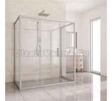 Душевой уголок Kubele DE019R3U-CLN-MT 140х90 см, профиль матовый хром