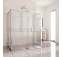 Душевой уголок Kubele DE019R3U-MAT-CH 140х90 см, профиль хром