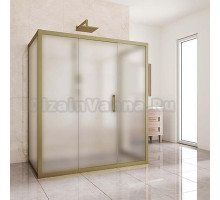 Душевой уголок Kubele DE019R3U-MAT-BR 140х80 см, профиль бронза