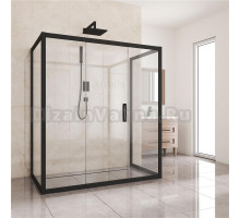 Душевой уголок Kubele DE019R3U-CLN-BLMT 140х90 см, профиль матовый черный