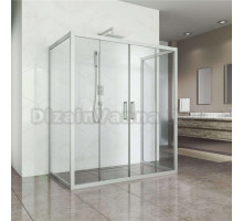 Душевой уголок Kubele DE019R4U-CLN-MT 140х80 см, профиль матовый хром