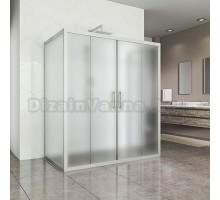 Душевой уголок Kubele DE019R4U-MAT-MT 140х100 см, профиль матовый хром