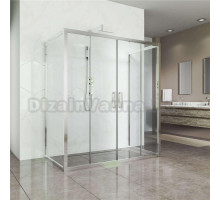 Душевой уголок Kubele DE019R4U-CLN-CH 140х80 см, профиль хром