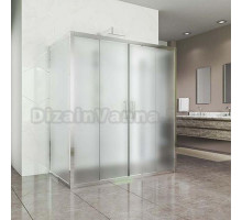 Душевой уголок Kubele DE019R4U-MAT-CH 140х80 см, профиль хром