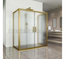 Душевой уголок Kubele DE019R4U-MAT-BR 140х90 см, профиль бронза