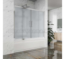 Шторка на ванну Kubele DE019P4-MAT-CH 180х150 см, профиль хром