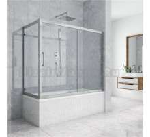 Шторка на ванну Kubele DE019PR-CLN-CH 150х70 см, профиль хром