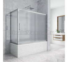 Шторка на ванну Kubele DE019PR-MAT-CH 150х70 см, профиль хром