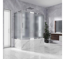 Шторка на ванну Kubele DE019P2U-MAT-CH 150х80 см, профиль хром