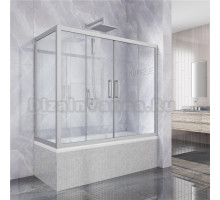 Шторка на ванну Kubele DE019PR4-CLN-MT 240х80 см, профиль матовый хром