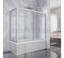 Шторка на ванну Kubele DE019PR4-MAT-MT 170х70 см, профиль матовый хром