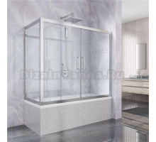 Шторка на ванну Kubele DE019PR4-CLN-CH 170х80 см, профиль хром