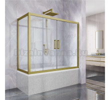 Шторка на ванну Kubele DE019PR4-CLN-BR 170х80 см, профиль бронза