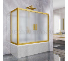 Шторка на ванну Kubele DE019PR4-MAT-BR 170х75 см, профиль бронза