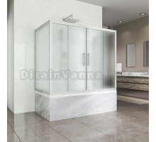 Шторка на ванну Kubele DE019P4U-MAT-MT 170х80 см, профиль матовый хром