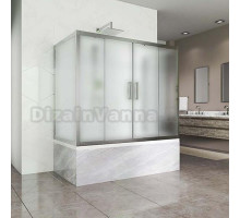 Шторка на ванну Kubele DE019P4U-MAT-CH 170х80 см, профиль хром