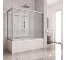 Шторка на ванну Kubele DE019PR3-CLN-MT 170х80 см, профиль матовый хром