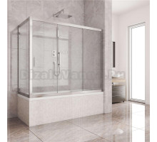 Шторка на ванну Kubele DE019PR3-CLN-CH 170х80 см, профиль хром