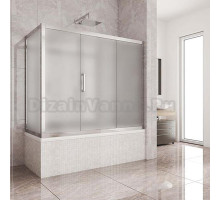 Шторка на ванну Kubele DE019PR3-MAT-CH 170х80 см, профиль хром