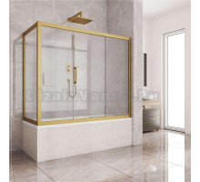 Шторка на ванну Kubele DE019PR3-CLN-BR 170х70 см, профиль бронза