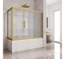 Шторка на ванну Kubele DE019PR3-MAT-BR 170х75 см, профиль бронза