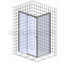 Душевой уголок Radaway Premium Plus DWJ+S 150x90 стекло фабрик