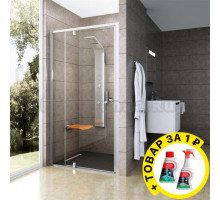 Душевая дверь в нишу Ravak PDOP2-110 Transparent, профиль сатин + средство для ванн и защитное средство