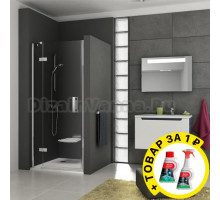 Душевая дверь в нишу Ravak SMSD2-100 B L Transparent, профиль хром + средство для ванн и защитное средство