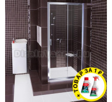 Душевая дверь в нишу Ravak BLDP2-100 Transparent, профиль хром + средство для ванн и защитное средство