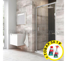 Душевая дверь в нишу Ravak BLDP2-120 Transparent, профиль хром + средство для ванн и защитное средство