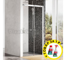Душевая дверь в нишу Ravak MSD2-100 R Transparent, профиль хром + средство для ванн и защитное средство