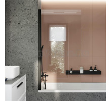 Шторка на ванну STWORKI Стокгольм GV-861 MT 90х150 см, профиль черный матовый