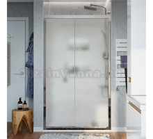 Душевая дверь в нишу STWORKI Стокгольм DE019D290200 90 см профиль хром глянец, стекло матовое