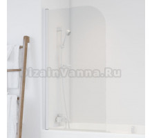 Шторка на ванну Vegas Glass EV 76 01 01 профиль белый, стекло прозрачное