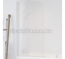 Шторка на ванну Vegas Glass EV 76 01 02 L профиль белый, стекло шиншилла