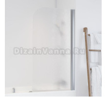 Шторка на ванну Vegas Glass EV 76 08 02 R профиль глянцевый хром, стекло шиншилла