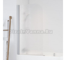 Шторка на ванну Vegas Glass EV 76 07 02 L профиль матовый хром, стекло шиншилла