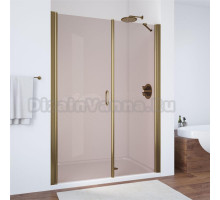 Душевая дверь в нишу Vegas Glass EP-F-2 155 05 05 L профиль бронза, стекло бронза