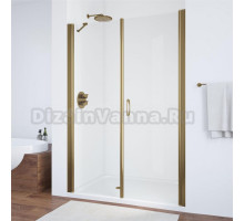 Душевая дверь в нишу Vegas Glass EP-F-2 130 05 01 R профиль бронза, стекло прозрачное