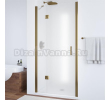 Душевая дверь в нишу Vegas Glass AFP 110 05 10 L профиль бронза, стекло сатин