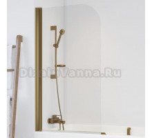 Шторка на ванну Vegas Glass EV 76 05 01 профиль бронза, стекло прозрачное