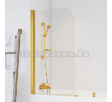 Шторка на ванну Vegas Glass EV 76 09 01 профиль золото, стекло прозрачное