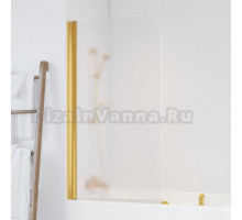 Шторка на ванну Vegas Glass EV 76 09 10 L профиль золото, стекло сатин