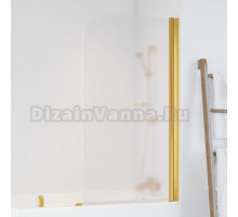 Шторка на ванну Vegas Glass EV 76 09 10 R профиль золото, стекло сатин