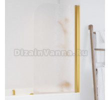 Шторка на ванну Vegas Glass EV 76 09 02 R профиль золото, стекло шиншилла