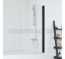 Шторка на ванну Vegas Glass EV 76 02М 10 R профиль черный, стекло сатин