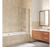 Шторка на ванну Vegas Glass E2V LUX 120 08 01 R профиль глянцевый хром, стекло прозрачное