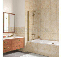 Шторка на ванну Vegas Glass E2V LUX 120 05 01 L профиль бронза, стекло прозрачное